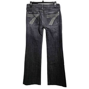 7 For All Mankind Black Flare Wide Leg Jeans